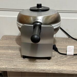 Bialetti Rotating Belgian Waffle Iron Maker TSK-2901BW Works!